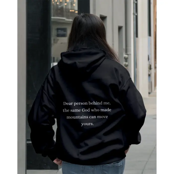 Women the Same God Who Made Mountains Can Move Yours Dark Hoodie